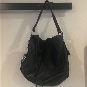Banana Republic Black Pebbled Leather Bag